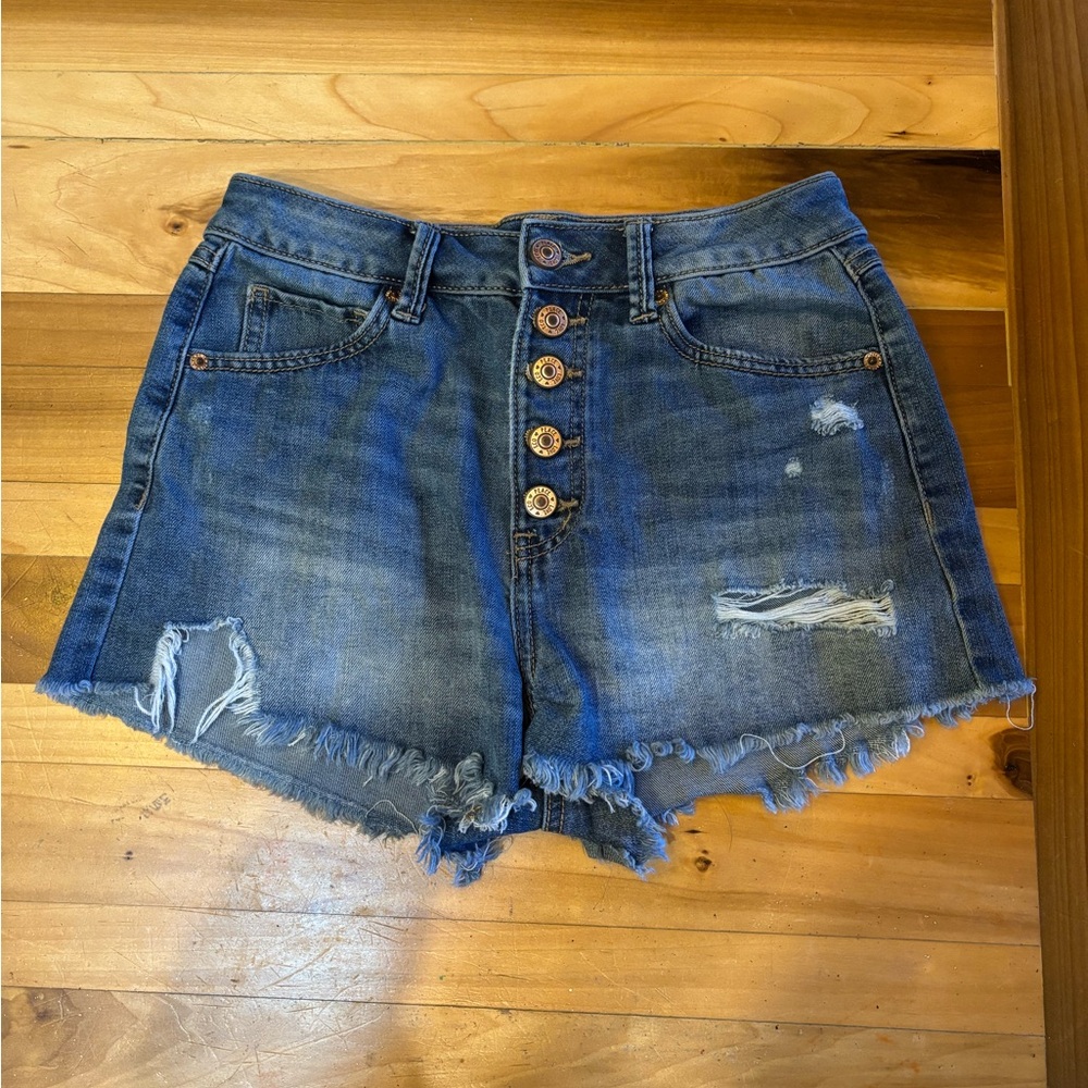 Rewash Distressed Blue Jean Shorts